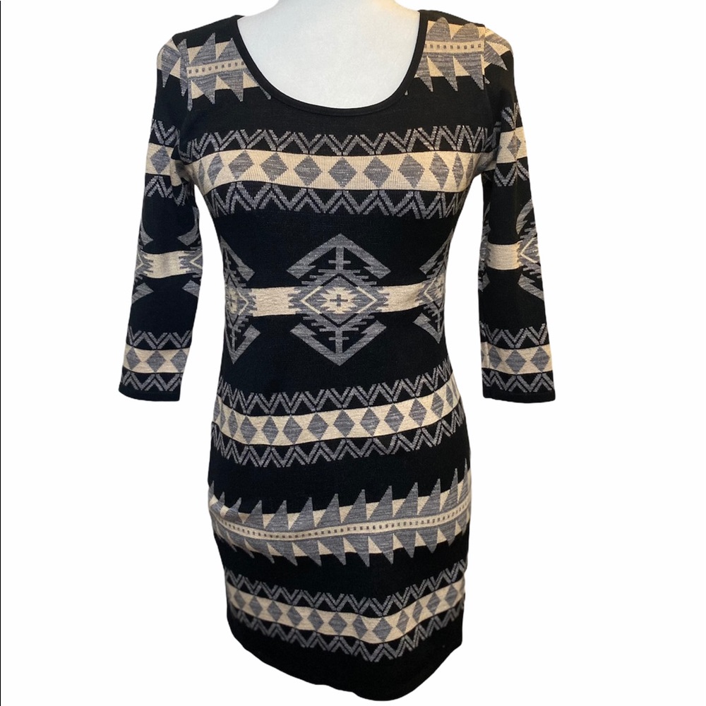 Denim & Supply RL Aztec Print Sweater Dress
